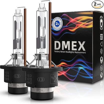 DMEX D2R HID Headlight Bulbs 4300K Warm White Xenon 35W 85126UB 66250 85126WX Replacement - 2pcs (Not fit Halogen Headlamp)