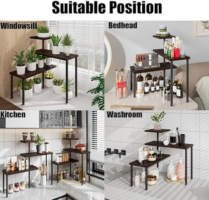 Countertop Organizer Organization 3 Tier Kitchen Corner Shelves Adjustable