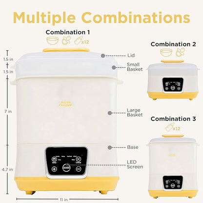 6-in-1 Electric Bottle Sterilizer and Dryer, Use as Baby Bottle Warmer