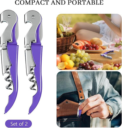 HYZ 2-Pack Wine Opener Waiter Corkscrew, Professional Wine Key