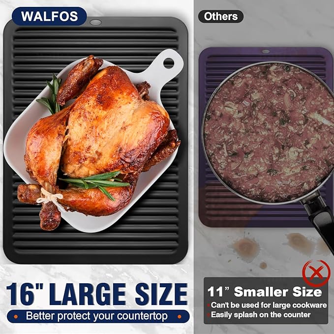 Walfos Large Silicone Trivet 16x12 Inch, Trivets