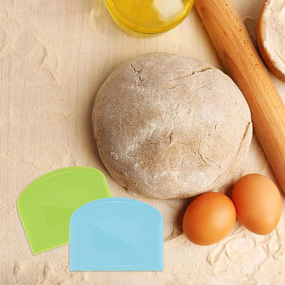 4 Pieces Food Scraper, Flexible Dough Scraper, Dough Scraper