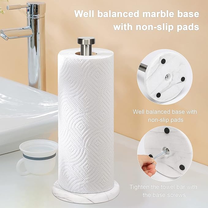 NearMoon Standing Paper Towel Holder, Kitchen Paper Towel Tissue Holder-