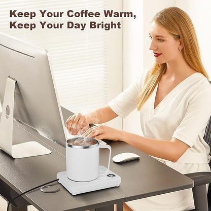 Coffee Mug Warmer & Mug Set for Desk, Smart Coffee Cup Warmer