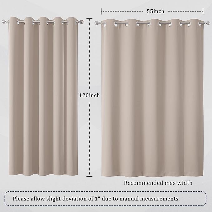 DUALIFE Light Coffee Color Curtains