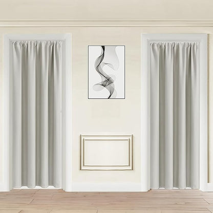 JIUZHEN Blackout Doorway Curtains 80 inch Length