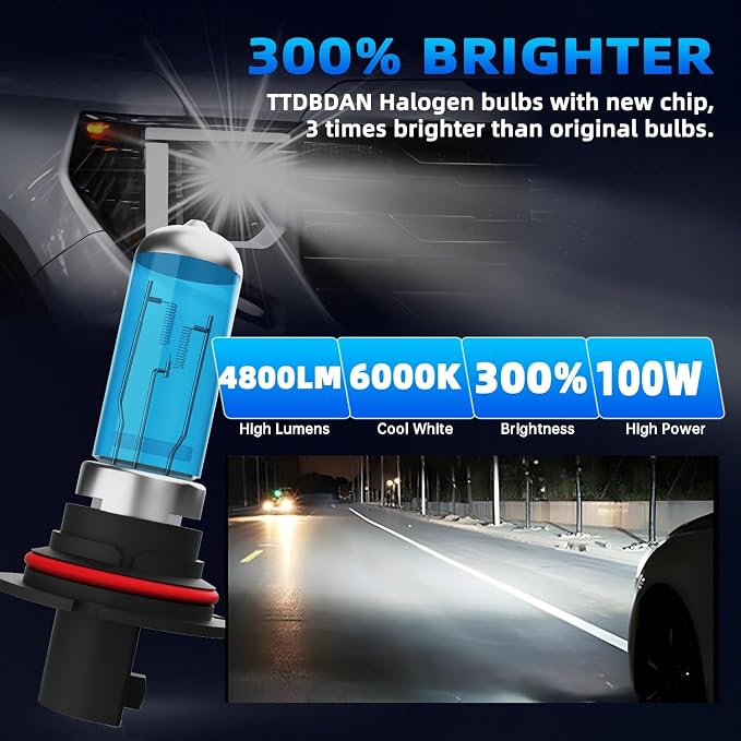 Halogen Headlights Fit For Nissan Frontier 2005-2019 Headlight Bulbs,9007/HB5 High/Low Beam + H11 Fog Light Bright Light Combo,Plug And Play,Pack of 4 (Nissan Frontier 2005-2019)