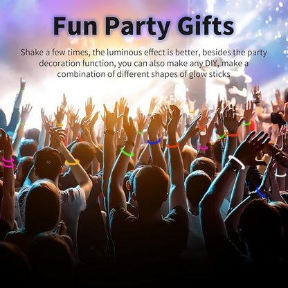 200 Pack 8'' Glow Sticks Bulk Party Favors Pink Light Up Sticks with Connectors Neon Glow in the Dark Party Supplies Bracelets for Holiday Birthday Party Decoration(Pink)
