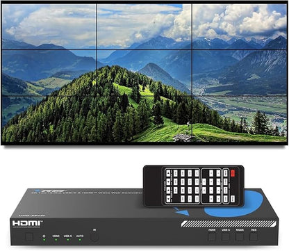 OREI 4K 3x3 Video Wall Controller – HDMI & USB-C Video Wall Processor, 1080p