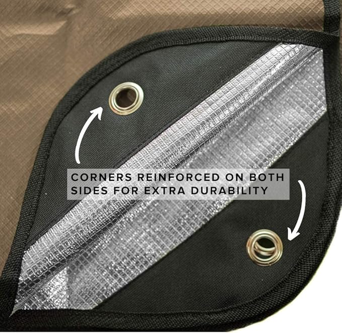 Arcturus Insulated Tarp, Reusable Heavy Duty Thermal Survival Blanket ??60x82in, Reflects 90% Body Heat, Waterproof, Windproof, 3-Layer Design, Reinforced Grommets, Coyote Brown