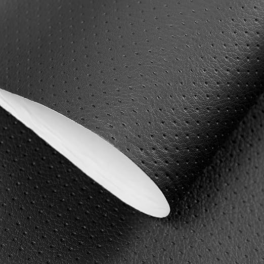 Leather Repair Tape for Furniture,Self-Adhesive Leather Repair Patch - 20x120 Inch Extra Large Perforated Vinyl & Faux Leather Kit for Car Seats, Furniture, Office Chairs, (Black, 20x120inch)