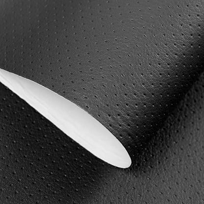Leather Repair Tape for Furniture,Self-Adhesive Leather Repair Patch - 20x120 Inch Extra Large Perforated Vinyl & Faux Leather Kit for Car Seats, Furniture, Office Chairs, (Black, 20x120inch)