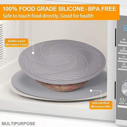 Silicone Microwave Mats, Walfos Heat Resistant Multi-Purpose Microwave Trivet