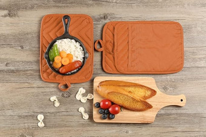 Oven Pot Holder with Pocket Cotton Heat Resistant Coaster Potholder Kitchen Hot
