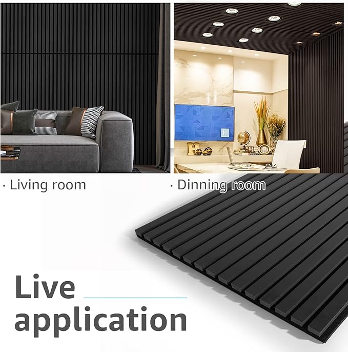 Art3d 2 Wood Slat Acoustic Panels