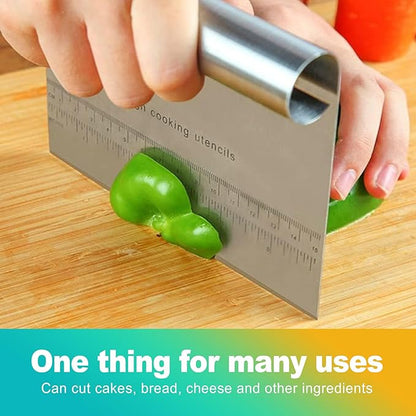 2 Pack Stainless Steel Dough Cutter & Pastry Scraper, Bench Knife