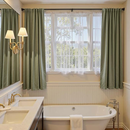 Lazzzy Velvet Blackout Curtains Thermal Insulated Room Window Drapes Super Soft