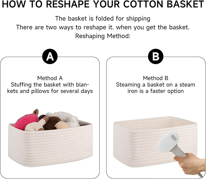 OIASKET 6 Pack Storage Baskets for Shelves, Small Baskets for Shelves, Cute