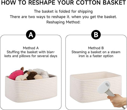 OIASKET 6 Pack Storage Baskets for Shelves, Small Baskets for Shelves, Cute