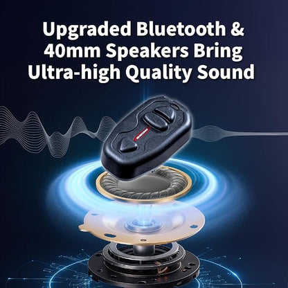 BIKECOMM Salut Motorcycle Helmet Speakers Intercom – 1000M Range Wireless