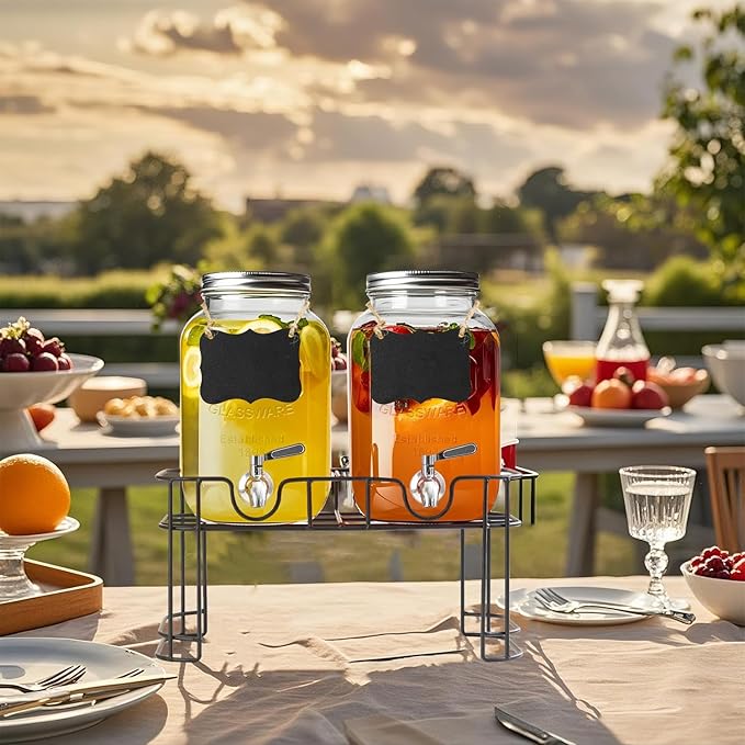 1 Gallon Glass Drink Dispenser