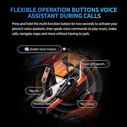 FreedConn FX Plus Motorcycle Helmet Bluetooth Headset, Auto-Join Mesh Network