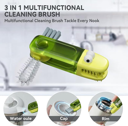 3 in 1 Cup Lid Gap Cleaning Brush Set, Silicone Cup Lid Gap Cleaner, Home
