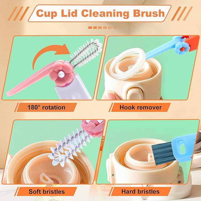3 in 1 Cup Lid Cleaning Brush, Gap Cleaner Brushs