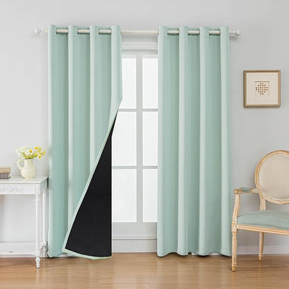 Anytime 100% Blackout Curtain 2 Panels Set, Thermal Insulated Window Drapes