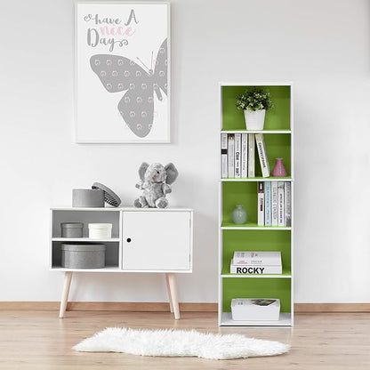 Furinno LUDER Book Shelf, 5-Tier Bookshelf, Bookcase
