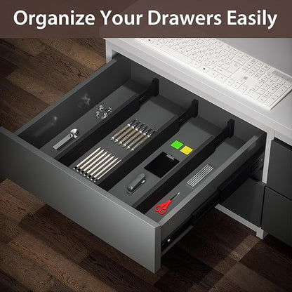 DUCOO 4 PCS Drawer Divider, Expandable Separators