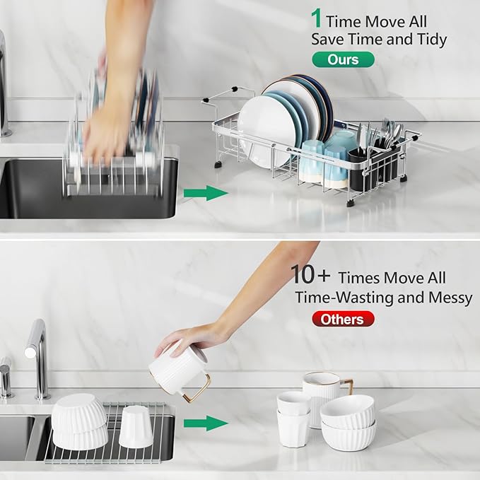 GSlife Small Sink Dish Drying Rack
