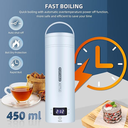 Travel Electric Kettle Portable Small Mini Tea Coffee Kettle Water Boiler