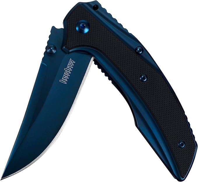 Kershaw Olive Outright Folding Pocket Knife, 3 inch 8Cr13MoV Stainless Steel Blade, Pocketclip