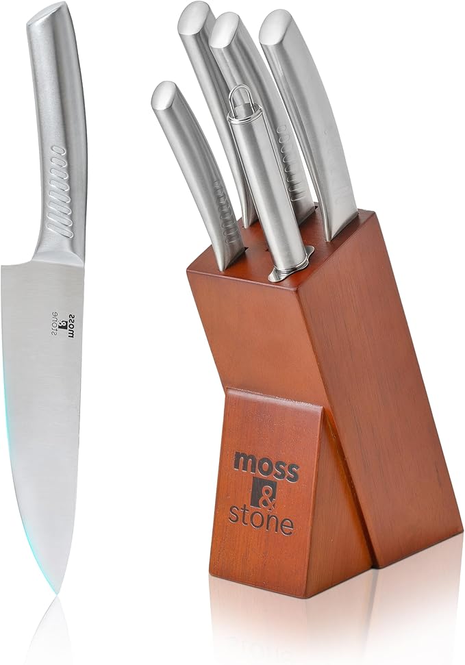 Moss & Stone Professional Kitchen Knife Chef Set, Premium Kitchen Knife Set