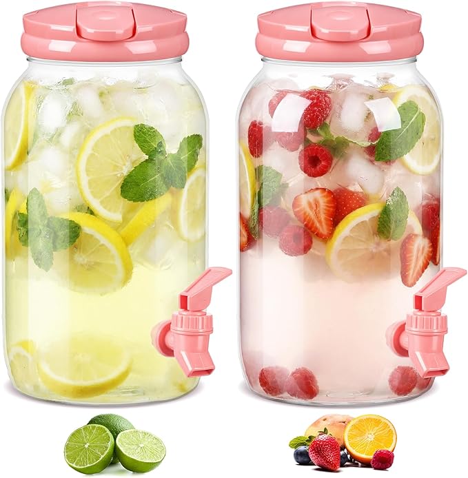 Havawish 2 Pcs 1 Gallon Plastic Beverage Dispenser
