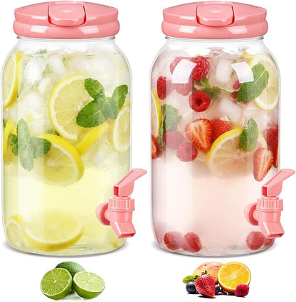 Havawish 2 Pcs 1 Gallon Plastic Beverage Dispenser