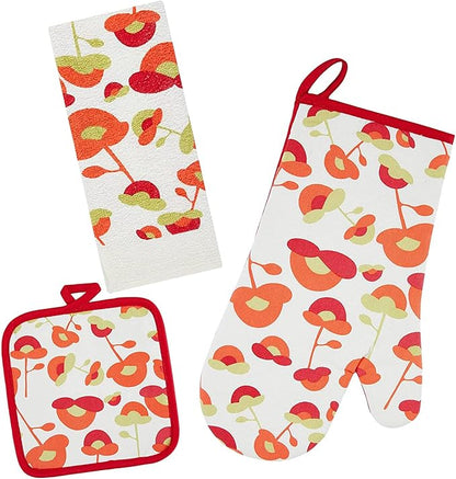 Oven Mitts and Potholders Dish Towles Set 100% Cotton
