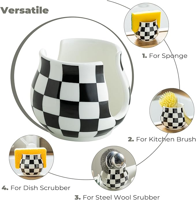 Zoeeker Checkered Sponge Holder