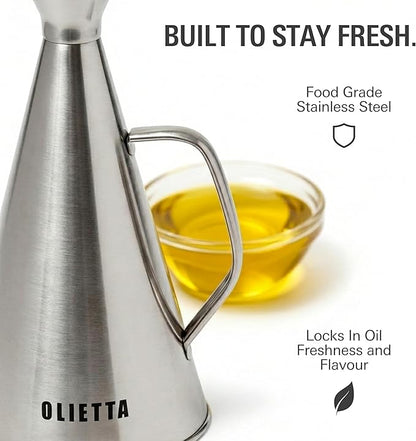 Olietta Olive Oil Dispenser Bottle Copper Stainless Steel Non Drip Leak Proof