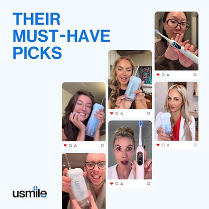 usmile C10 Portable Water Flosser – Travel-Friendly, 95-Day Battery, 4 Modes