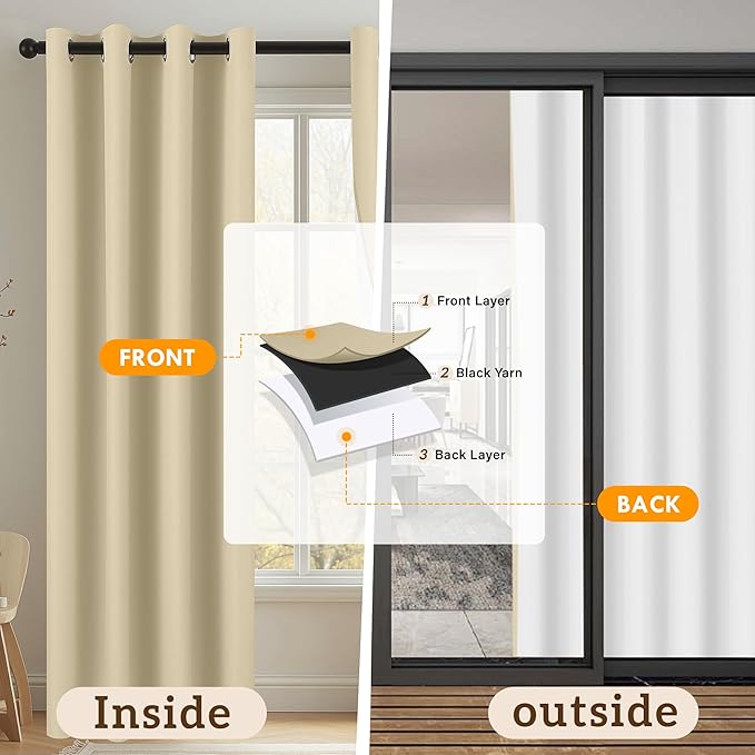 100% Blackout Curtains 54 Inch Length