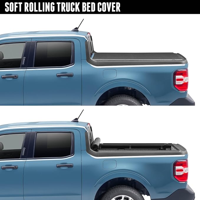 RealTruck TruXedo Lo Pro Soft Roll Up Truck Bed Tonneau Cover | 572001 | Fits 2014-2018, 2019 Limited/Legacy Chevy/GMC Silverado/Sierra 1500, 2015-19 2500/3500HD 6' 7" Bed (78.9")