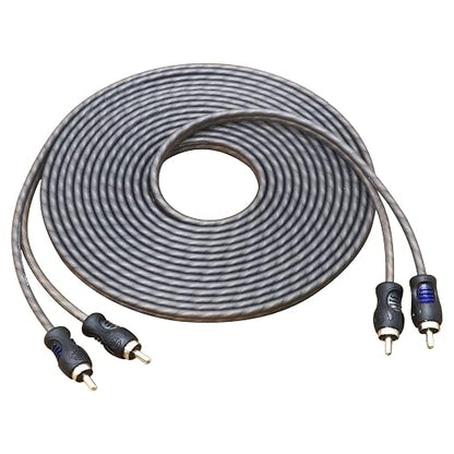 RECOIL RCI220 100% Oxygen Free Copper 20ft 2-Channel RCA Audio Cable, Twisted Pair with Noise Reduction