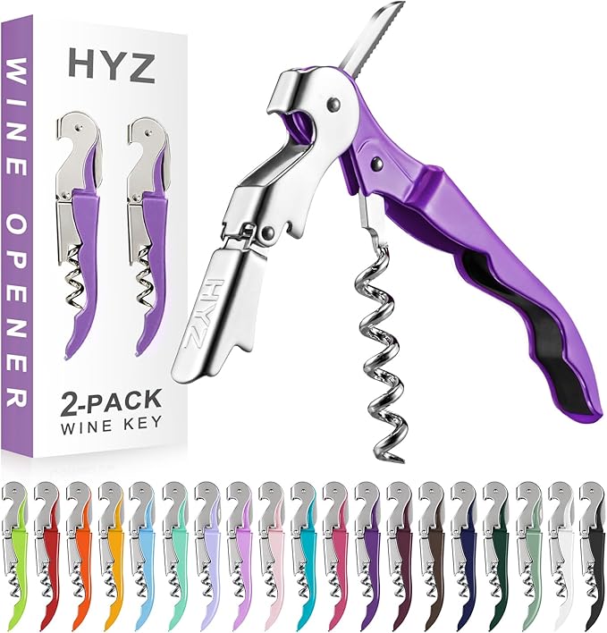 HYZ 2-Pack Wine Opener Waiter Corkscrew, Professional Wine Key