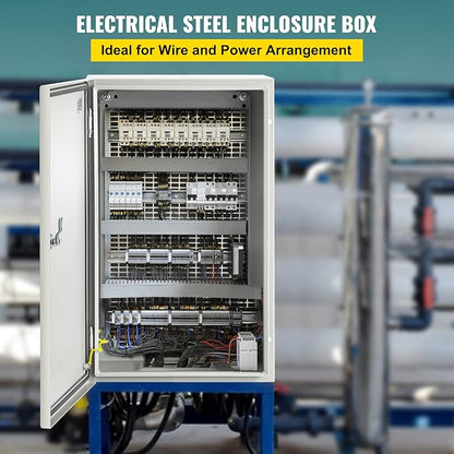 VEVOR NEMA Steel Enclosure, IP66 Waterproof & Dustproof, Outdoor/Indoor