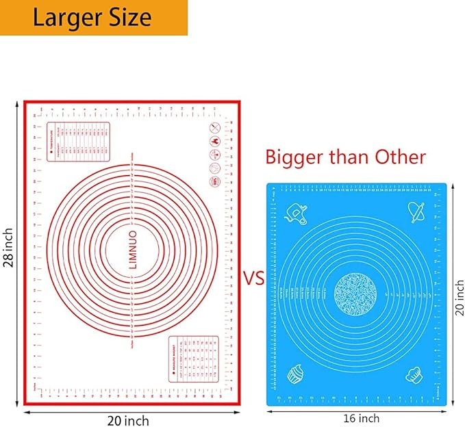 Silicone Baking Mat，Non Stick Rolling Dough