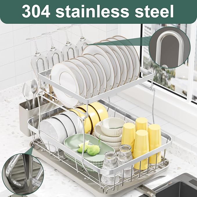 LIYI Dish Drying Rack, Large Dish Rack