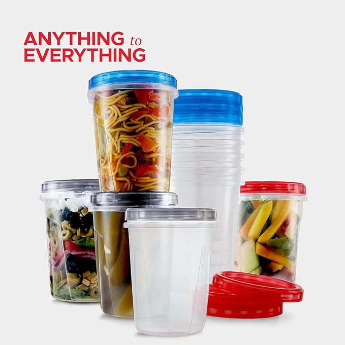 Tafura 12 Pack Leakproof Freezer Containers