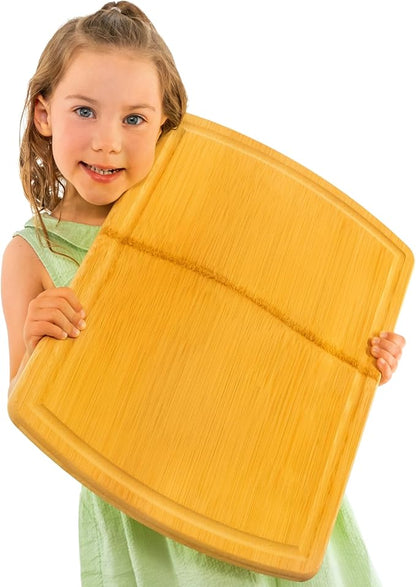 Greener Chef 20 Inch Bamboo Cutting Board Featuring Super-Sized Glue-Free